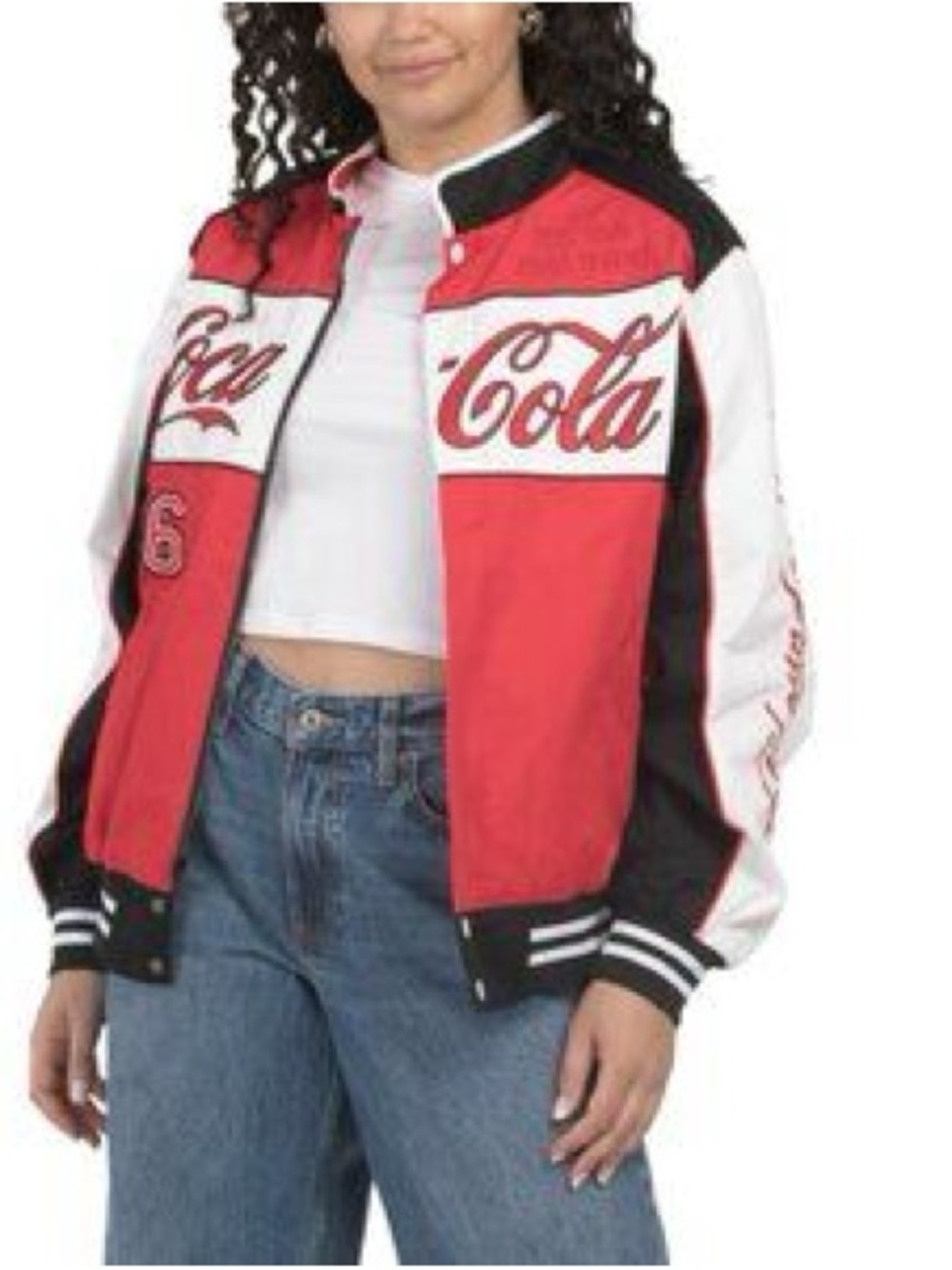 The Laundry Room Coca-Cola Red Black White NASCAR Jacket Small
